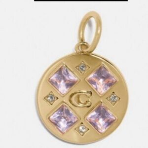 COACH SIGNATURE CHARM/ STERLING gold . New no tag